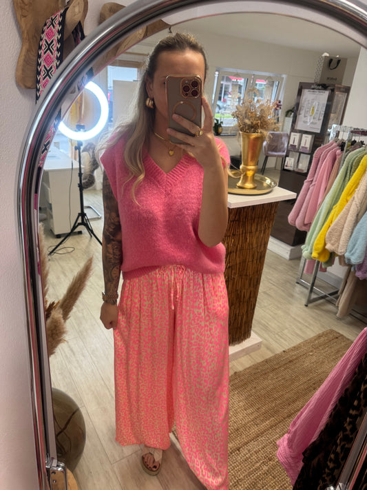 Satin Leohose pink